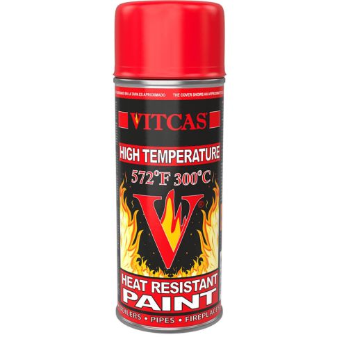 Black Vitcas heat resistant paint for compatible prepared surfaces